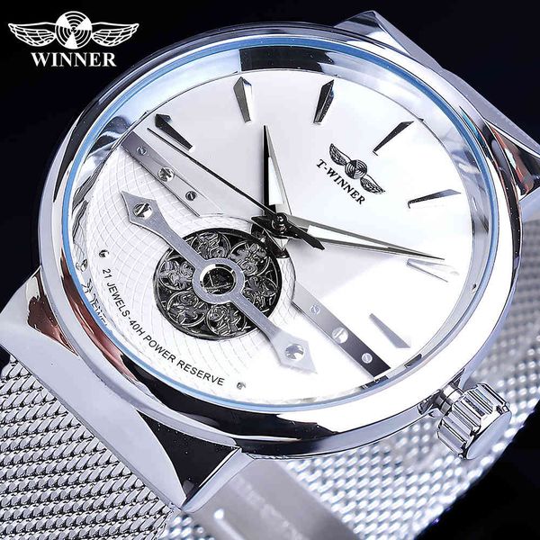 winner automatic mens watch sier simple hollow skeleton slim mesh steel band self-wind mechanical waterproof clock, Slivery;brown
winner automatic mens watch sier simple hollow skeleton slim mesh steel band self-wind mechanical waterproof clock, Slivery;brown