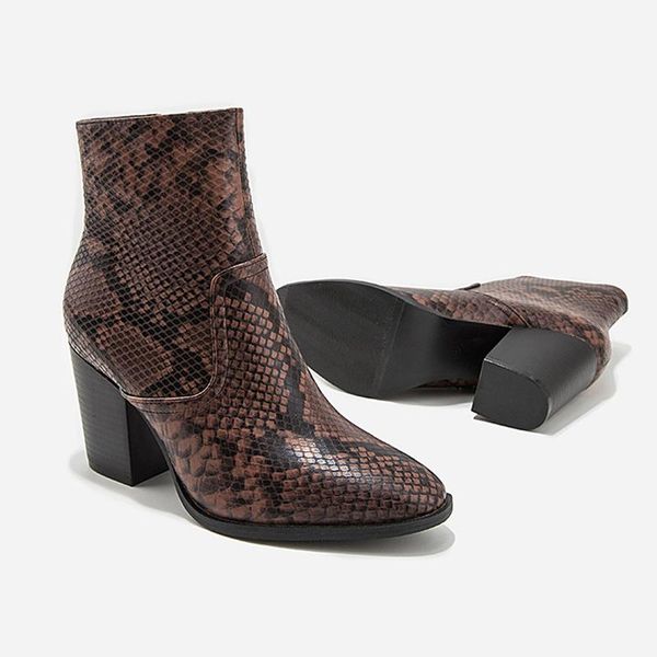 boots 2021 autumn winter ankle for women animal snake pattern pu leather heels shoes, Black
boots 2021 autumn winter ankle for women animal snake pattern pu leather heels shoes, Black