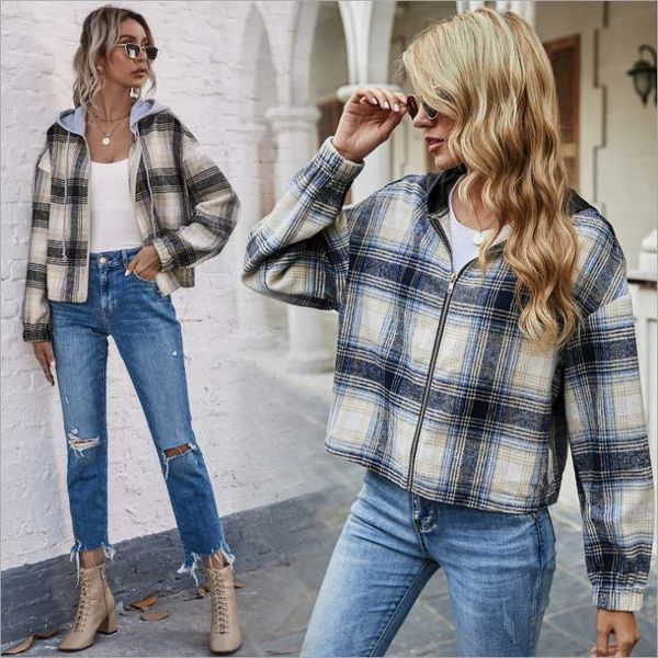 spring fall hoodies women's sweatshirts hoodie pocket jacket harajuku clothing femme autumn hooded zipper grid girl korean jackets, Black;brown
spring fall hoodies women's sweatshirts hoodie pocket jacket harajuku clothing femme autumn hooded zipper grid girl korean jackets, Black;brown