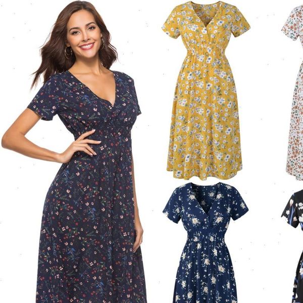 plus size casual elastic waist womens dresses boho beach summer floral print vintage chiffon midi vestido festa, Black;gray
plus size casual elastic waist womens dresses boho beach summer floral print vintage chiffon midi vestido festa, Black;gray