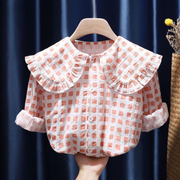 fall clothes for toddler girls lace blouse lotus leaf collar puff sleeve children costume claasic black plaid ropa, White;black
fall clothes for toddler girls lace blouse lotus leaf collar puff sleeve children costume claasic black plaid ropa, White;black
