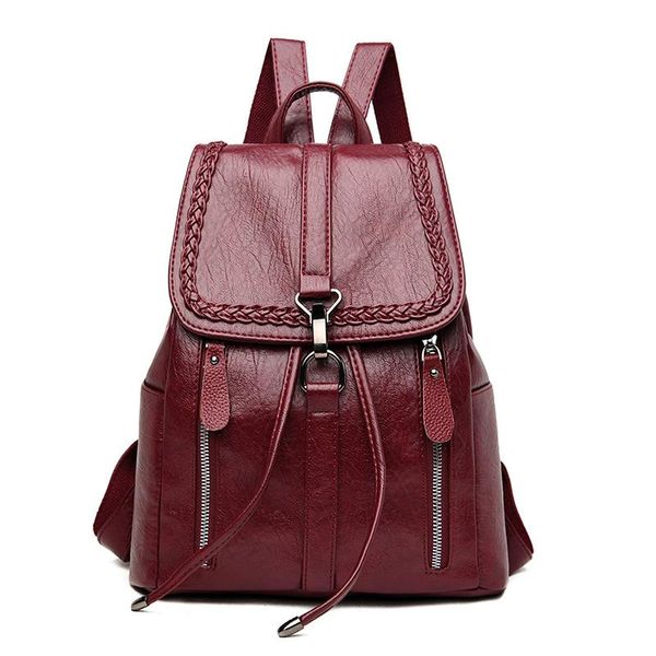 women leather backpack large capacity for school teenagers girl sac a dos travel bagpack ladies mochila feminina style
women leather backpack large capacity for school teenagers girl sac a dos travel bagpack ladies mochila feminina style
