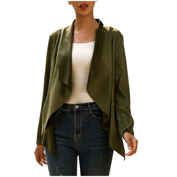 women's jackets ostrich women fashion solid outerwear pleated jacket long sleeve leather open front suit plus size suede coat, Black;brown
women's jackets ostrich women fashion solid outerwear pleated jacket long sleeve leather open front suit plus size suede coat, Black;brown