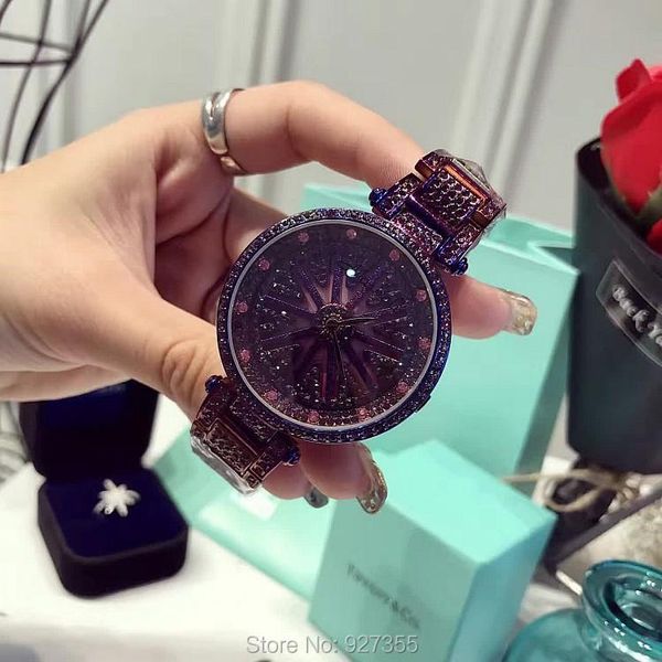 wristwatches fashion purple luxury stainless steel watch lady shining rotation dress big diamond stone clocks, Slivery;brown
wristwatches fashion purple luxury stainless steel watch lady shining rotation dress big diamond stone clocks, Slivery;brown