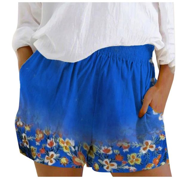 women's shorts 40# bohemian print floral women plus size loose high waist short femme casual breathable baggy elastic sweatpants, White;black
women's shorts 40# bohemian print floral women plus size loose high waist short femme casual breathable baggy elastic sweatpants, White;black