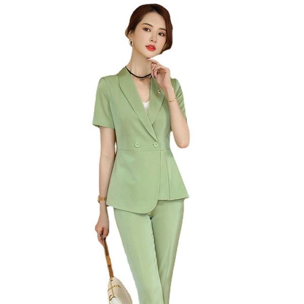 women's two piece pants professional wear suit women 2021 summer high-quality fashion short-sleeved skirt overalls temperament casual b, White
women's two piece pants professional wear suit women 2021 summer high-quality fashion short-sleeved skirt overalls temperament casual b, White