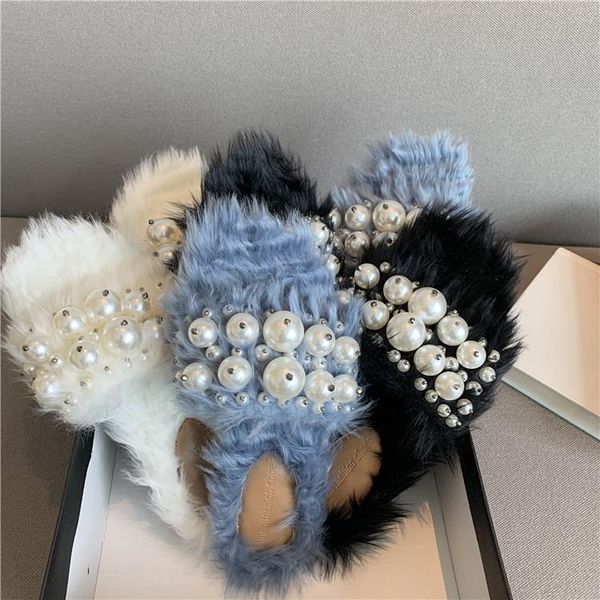 luxury rhinestone pearl outdoor slippers women winter warm lambswool slip on slides shoes casual flip flops, Black
luxury rhinestone pearl outdoor slippers women winter warm lambswool slip on slides shoes casual flip flops, Black