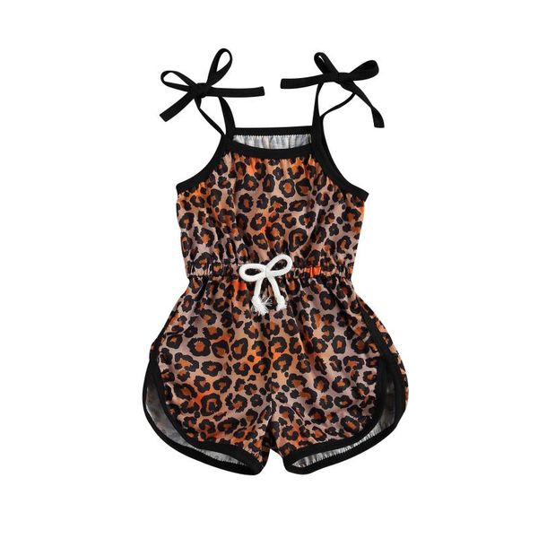 girl's 6m-4t leopard printed romper jumpsuit sleeveless elastic waist short pants lace-up sling bodysuit for summer clothing sets, White
girl's 6m-4t leopard printed romper jumpsuit sleeveless elastic waist short pants lace-up sling bodysuit for summer clothing sets, White
