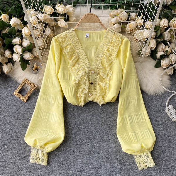 women's blouses & shirts women blouse euro chiffon single breasted ruffles hem long sleeve ladies slim loose elegant blusas f, White
women's blouses & shirts women blouse euro chiffon single breasted ruffles hem long sleeve ladies slim loose elegant blusas f, White