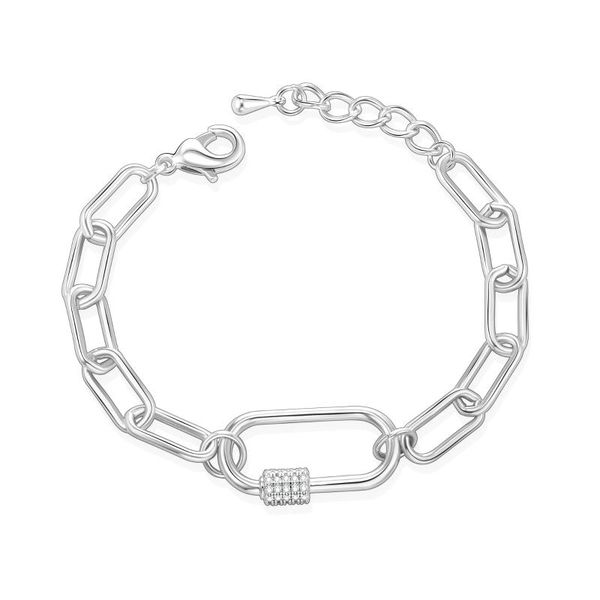link, chain golden silverly bracelets cz stone crystal screw for woman pave carabiner lock oval bracelet zirconia punk jewelry gifts, Black
link, chain golden silverly bracelets cz stone crystal screw for woman pave carabiner lock oval bracelet zirconia punk jewelry gifts, Black