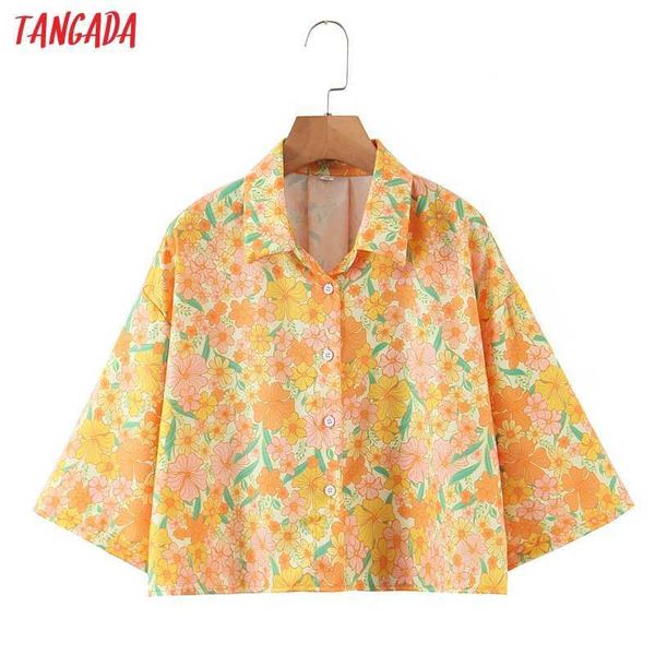 tangada women retro yellow floral print crop shirt oversized short sleeve summer chic female shirt 3z71 210609, White
tangada women retro yellow floral print crop shirt oversized short sleeve summer chic female shirt 3z71 210609, White