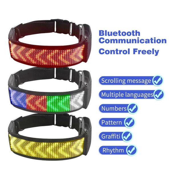 discount-waterproof bluetooth programmable led display board pet dog collar adjustable name sign modules
discount-waterproof bluetooth programmable led display board pet dog collar adjustable name sign modules