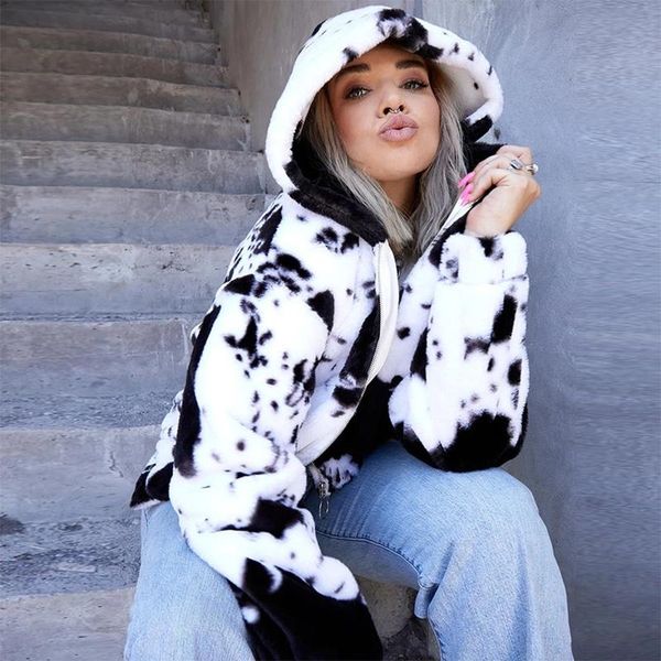 women's hoodies & sweatshirts black and white cow pattern harajuku hooded coat fashion zipper casual warm autumn winter ladies jacket
women's hoodies & sweatshirts black and white cow pattern harajuku hooded coat fashion zipper casual warm autumn winter ladies jacket