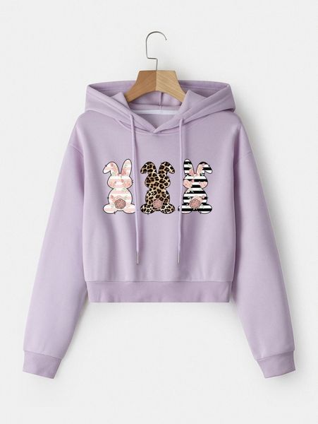leopard & rabbit print drop shoulder drawstring thermal hoodie t5vm#, White;black
leopard & rabbit print drop shoulder drawstring thermal hoodie t5vm#, White;black