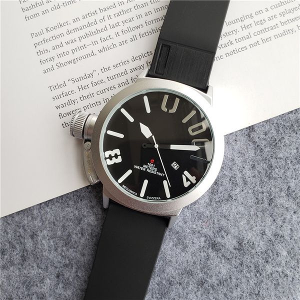 2021 three stitches series black case mens watch sports 50mm big boat classic quartz u watches luxury wristwatches fashion rubber strap, Slivery;brown
2021 three stitches series black case mens watch sports 50mm big boat classic quartz u watches luxury wristwatches fashion rubber strap, Slivery;brown