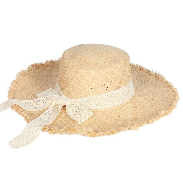 wide brim hats stylish summer straw hat women sunshade lace bowknot beach raffia for daily life, Blue;gray
wide brim hats stylish summer straw hat women sunshade lace bowknot beach raffia for daily life, Blue;gray