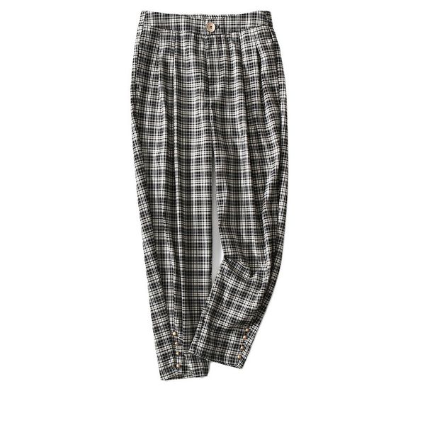 fashionable pants 2021 plaid casual cover legs, show legs straight, loose, thin, nine point tapered for women, Black;white
fashionable pants 2021 plaid casual cover legs, show legs straight, loose, thin, nine point tapered for women, Black;white