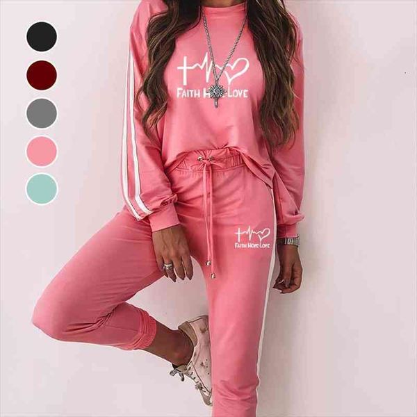 two piece set spring womenpant autumn tracksuit striped loose print sweatshirt pants suit sportswear outfits female clothing, White
two piece set spring womenpant autumn tracksuit striped loose print sweatshirt pants suit sportswear outfits female clothing, White