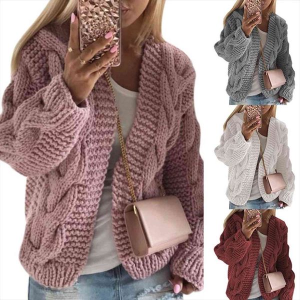 women cardigans casual autumn winter sweater solid color braid knitted jacket cardigan knit femme warm clothes, White;black
women cardigans casual autumn winter sweater solid color braid knitted jacket cardigan knit femme warm clothes, White;black