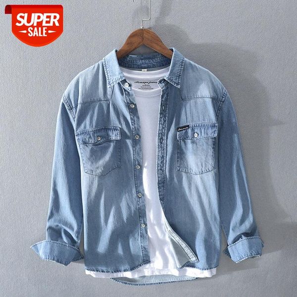 jm150 spring and autumn casual denim shirt men's long-sleeved original clothing #do0q, White;black
jm150 spring and autumn casual denim shirt men's long-sleeved original clothing #do0q, White;black