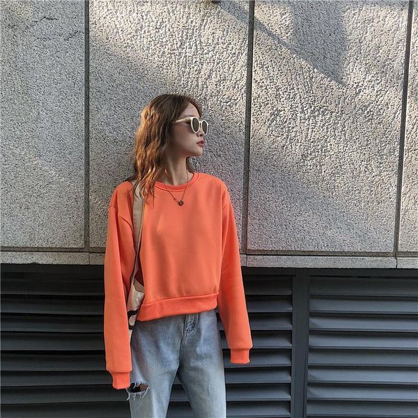 women's hoodies & sweatshirts long sleeve o-neck hoody loose women polyester elegant slim pullovers harakuju short xxl autumn spring kp, Black
women's hoodies & sweatshirts long sleeve o-neck hoody loose women polyester elegant slim pullovers harakuju short xxl autumn spring kp, Black
