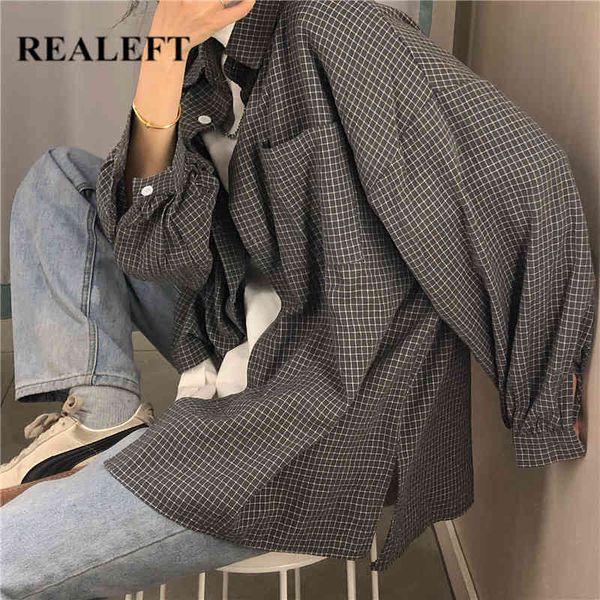 autumn loose women's blouse vintage plaid lapel single-breasted shirt elegant casual oversize wild female 210428, White
autumn loose women's blouse vintage plaid lapel single-breasted shirt elegant casual oversize wild female 210428, White