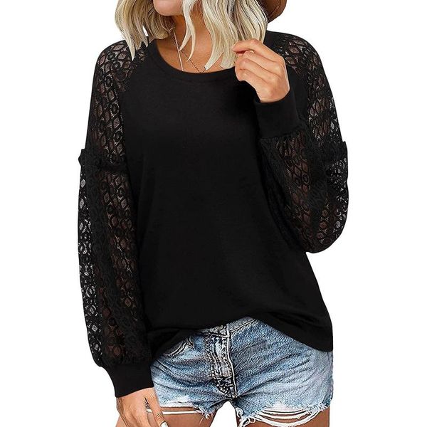 women's blouses & shirts elegant shirt autumn winter women lace stitching o-neck long sleeve plus size loose casual vintage, White
women's blouses & shirts elegant shirt autumn winter women lace stitching o-neck long sleeve plus size loose casual vintage, White