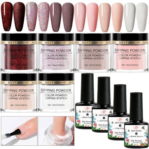 across10pcs nude pink series dipping nail powder set sparkling glitter natural dry dip chrome decoration kit1, Silver;gold
across10pcs nude pink series dipping nail powder set sparkling glitter natural dry dip chrome decoration kit1, Silver;gold
