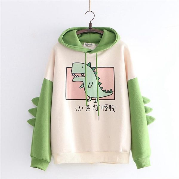 women hoodie women's cute cartoon anime loose casual sweatshirt dinosaurs print long sleeve splice s jackets, Black
women hoodie women's cute cartoon anime loose casual sweatshirt dinosaurs print long sleeve splice s jackets, Black