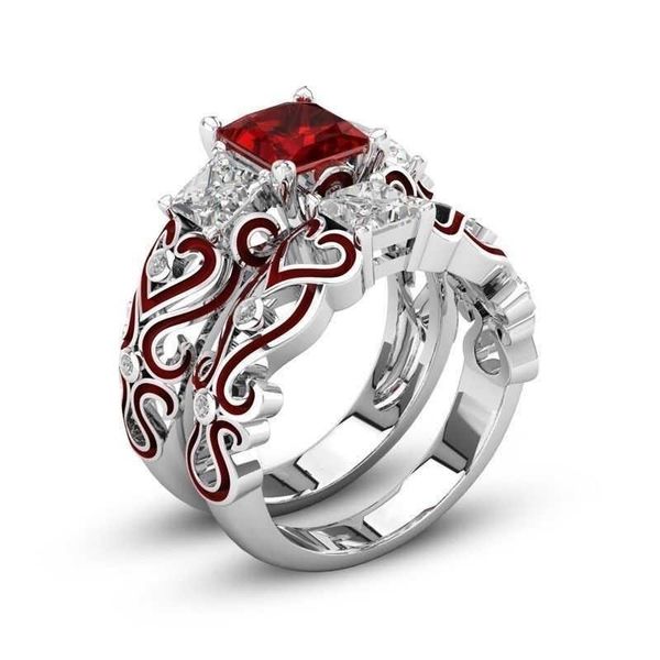 wedding rings fashion ring his & hers lover red cz couple engagement anniversary band set bridal, Slivery;golden
wedding rings fashion ring his & hers lover red cz couple engagement anniversary band set bridal, Slivery;golden