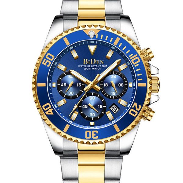 wristwatches luxury gold watch men brand biden 3atm waterproof classic golden blue chrono business casual wristwatch gifts for, Slivery;brown
wristwatches luxury gold watch men brand biden 3atm waterproof classic golden blue chrono business casual wristwatch gifts for, Slivery;brown