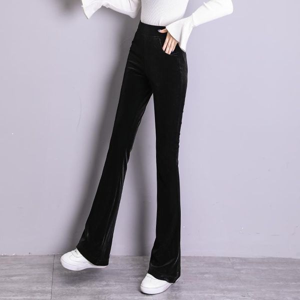 women's pants & capris gold velvet loose womens spring and autumn style high waist casual floor-length wide leg, Black;white
women's pants & capris gold velvet loose womens spring and autumn style high waist casual floor-length wide leg, Black;white
