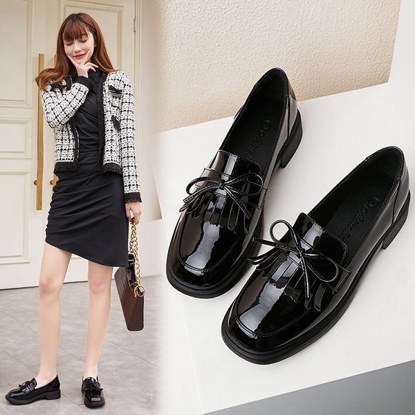 2021 Spring Women Pumps New Fashion Girl Patent Leather Tassels Girl Platform High Heels Casual Shoes Slip-On Loafers, Black
2021 Spring Women Pumps New Fashion Girl Patent Leather Tassels Girl Platform High Heels Casual Shoes Slip-On Loafers, Black