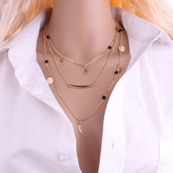 pendant necklaces fashion big long round leaf necklace women jewelery women's layered leaves charm gilded chain choker d1235, Silver
pendant necklaces fashion big long round leaf necklace women jewelery women's layered leaves charm gilded chain choker d1235, Silver
