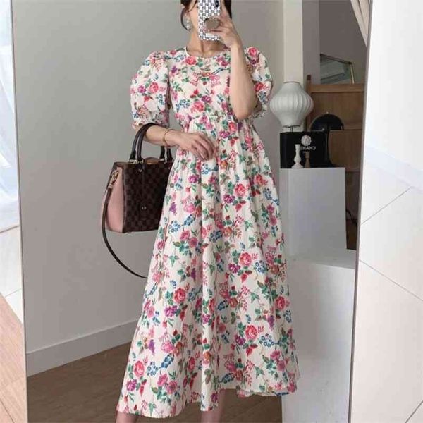 women summer vintage sweet watercolour flower long pleated dress elastic high waist puff sleeves casual 210519, Black;gray
women summer vintage sweet watercolour flower long pleated dress elastic high waist puff sleeves casual 210519, Black;gray