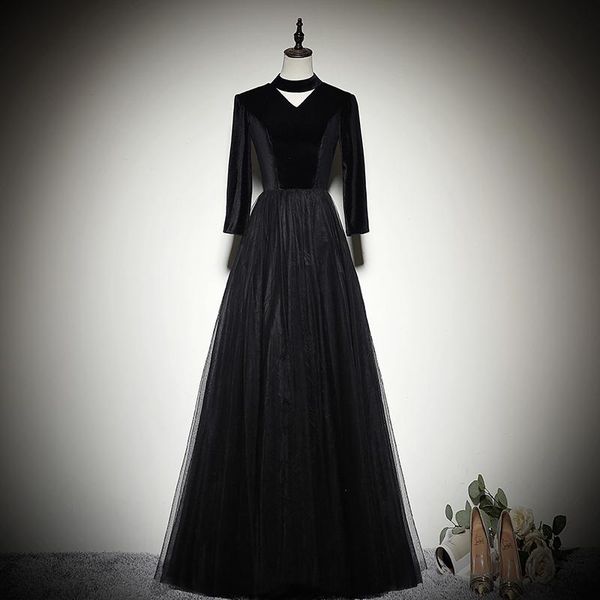 casual dresses black chinese v-neck party female long sleeve stage show qipao dress elegant celebrity banquet de festa, Black;gray
casual dresses black chinese v-neck party female long sleeve stage show qipao dress elegant celebrity banquet de festa, Black;gray