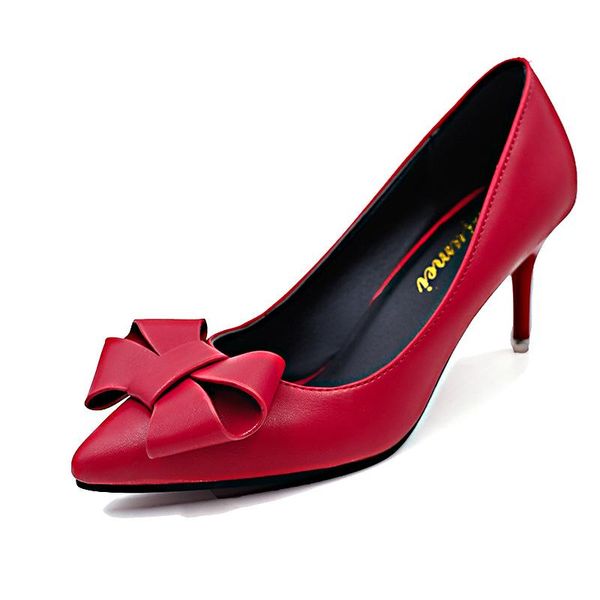 dress shoes 2021 spring autumn women woman pumps bow knot slip on shallow thin high heels pointed toe solid leather ladies, Black
dress shoes 2021 spring autumn women woman pumps bow knot slip on shallow thin high heels pointed toe solid leather ladies, Black