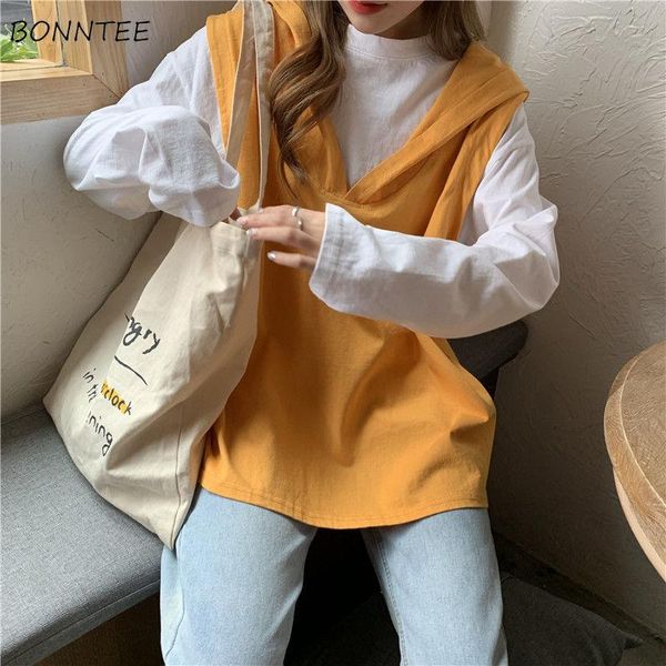women's t-shirt long sleeve t-shirts women hooded ins loose fake two pieces design daily tees spring 2021 all-match ladies fashion ulz, White
women's t-shirt long sleeve t-shirts women hooded ins loose fake two pieces design daily tees spring 2021 all-match ladies fashion ulz, White