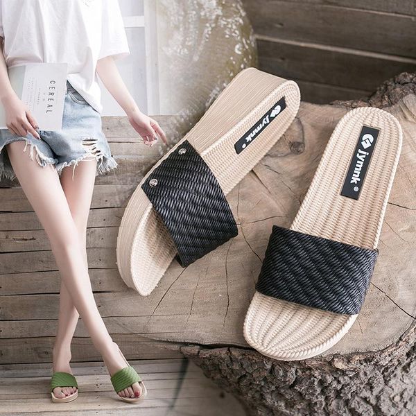slippers 2021 summer sandal women's shoes anti slip wear resistant thick soled high heel versatile soft, Black
slippers 2021 summer sandal women's shoes anti slip wear resistant thick soled high heel versatile soft, Black