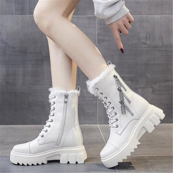 boots 2021 winter fashion leather warm ankle for women platform chunky female zipper wedges waterproof cotton shoes eu 35-40, Black
boots 2021 winter fashion leather warm ankle for women platform chunky female zipper wedges waterproof cotton shoes eu 35-40, Black