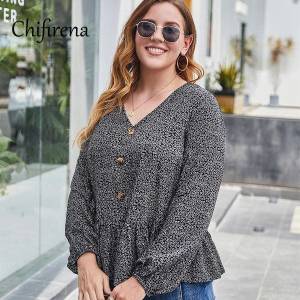 chifirena plus size v neck button peplum ruffles blouse women 2021 spring autumn korean style elegant loose blusas ladies women's blou, White
chifirena plus size v neck button peplum ruffles blouse women 2021 spring autumn korean style elegant loose blusas ladies women's blou, White