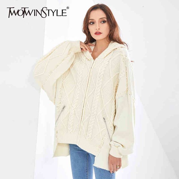 oversized knitted sweaters for women hooded collar long sleeve thick casual cardigans female fashion clothing 210524, White
oversized knitted sweaters for women hooded collar long sleeve thick casual cardigans female fashion clothing 210524, White