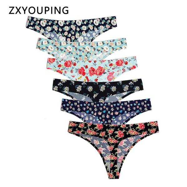 6 piece print seamless thongs g-string pantie underwear breathable tangas female lingerie briefs xs-l us size 210730, Black;pink
6 piece print seamless thongs g-string pantie underwear breathable tangas female lingerie briefs xs-l us size 210730, Black;pink