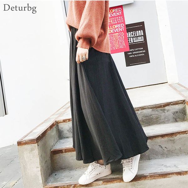 casual dresses women's elegant solid color long skirt ladies elastic high waist cotton linen black skirts saias autumn winter sk16, Black;gray
casual dresses women's elegant solid color long skirt ladies elastic high waist cotton linen black skirts saias autumn winter sk16, Black;gray