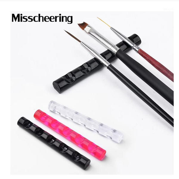 2pc nail art brush holder stand for 5pcs makeup pens clear/pink/black diy brushes rest acrylic display manicure tools equipment1, Silver
2pc nail art brush holder stand for 5pcs makeup pens clear/pink/black diy brushes rest acrylic display manicure tools equipment1, Silver