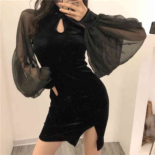 joinyouth autumn winter women dress robe mesh patchwork lantern sleeve slim lady mini dresses stand neck split vestidos 56798, Black;gray
joinyouth autumn winter women dress robe mesh patchwork lantern sleeve slim lady mini dresses stand neck split vestidos 56798, Black;gray