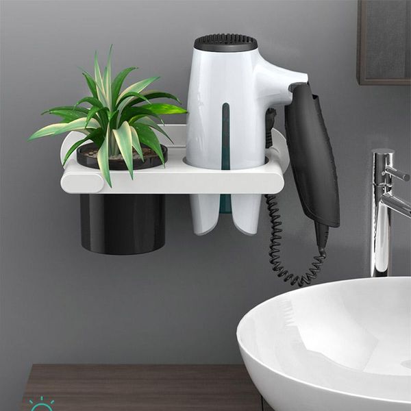 bathroom storage & organization plastic hair dryer holder with wall cup shelf accessory punch s7
bathroom storage & organization plastic hair dryer holder with wall cup shelf accessory punch s7