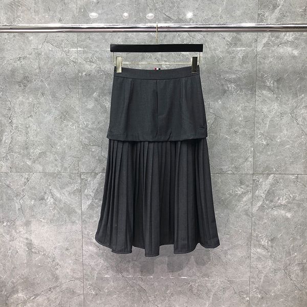 skirts fashion tb brand women slim skirts mid-calf double layer solid striped casual spring autumn pleated skirt, Black
skirts fashion tb brand women slim skirts mid-calf double layer solid striped casual spring autumn pleated skirt, Black