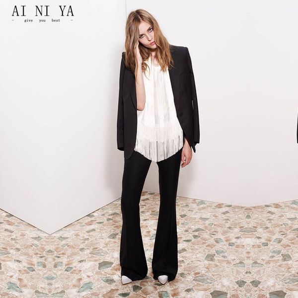 black 2 pieces sets womens business suits formal bell-bottomed pants female trouser suit ladies autumn winter office uniform women's tw, White
black 2 pieces sets womens business suits formal bell-bottomed pants female trouser suit ladies autumn winter office uniform women's tw, White