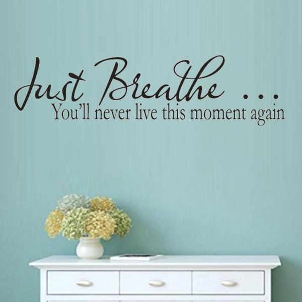 wallpapers just breathe you will never live this moment again quote wall decal sayings wallpaper (black)
wallpapers just breathe you will never live this moment again quote wall decal sayings wallpaper (black)